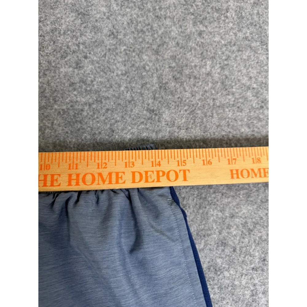 Masters Tech Active Mens Blue Heathered Lined Running Shorts Large RN133979